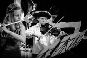children playing music 