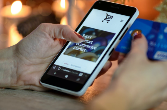 online shopping on a phone